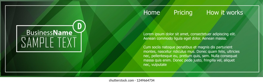 Green wave Modern line art cover design with green wave polygon background. Green wave polygon on dark background. Abstract line art design. Abstract design polygonal background, green illustration.