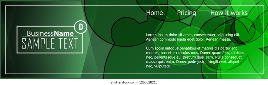 Green wave Modern line art cover design with green wave polygon background. Green wave polygon on dark background. Abstract line art design. Abstract design polygonal background, green illustration.