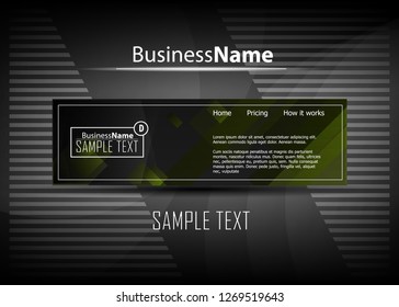 Green wave Modern line art cover design with green wave polygon background. Green wave polygon on dark background. Abstract line art design. Abstract design polygonal background, green illustration.