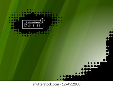 Green wave Modern line art cover design with green wave polygon background. Green wave polygon on dark background. Abstract line art design. Abstract design polygonal background, green illustration.
