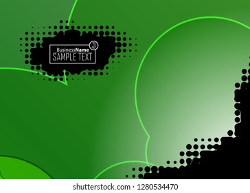 Green wave Modern line art cover design with green wave polygon background. Green wave polygon on dark background. Abstract line art design. Abstract design polygonal background, green illustration.