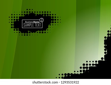 Green wave Modern line art cover design with green wave polygon background. Green wave polygon on dark background. Abstract line art design. Abstract design polygonal background, green illustration.