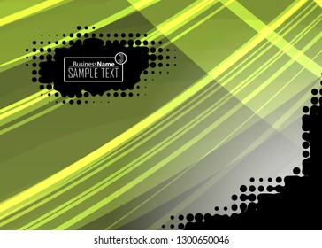 Green wave Modern line art cover design with green wave polygon background. Green wave polygon on dark background. Abstract line art design. Abstract design polygonal background, green illustration.