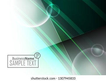 Green wave Modern line art cover design with green wave polygon background. Green wave polygon on dark background. Abstract line art design. Abstract design polygonal background, green illustration.