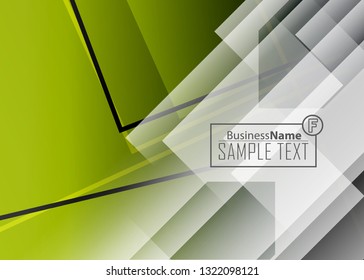 Green wave Modern line art cover design with green wave polygon background. Green wave polygon on dark background. Abstract line art design. Abstract design polygonal background, green illustration.