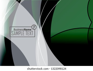 Green wave Modern line art cover design with green wave polygon background. Green wave polygon on dark background. Abstract line art design. Abstract design polygonal background, green illustration.