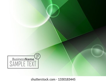 Green wave Modern line art cover design with green wave polygon background. Green wave polygon on dark background. Abstract line art design. Abstract design polygonal background, green illustration.