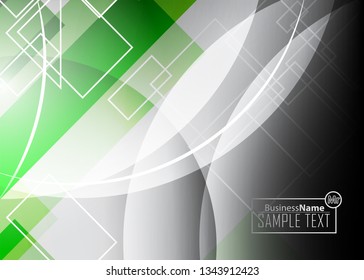 Green wave Modern line art cover design with green wave polygon background. Green wave polygon on dark background. Abstract line art design. Abstract design polygonal background, green illustration.