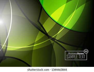 Green wave Modern line art cover design with green wave polygon background. Green wave polygon on dark background. Abstract line art design. Abstract design polygonal background, green illustration.
