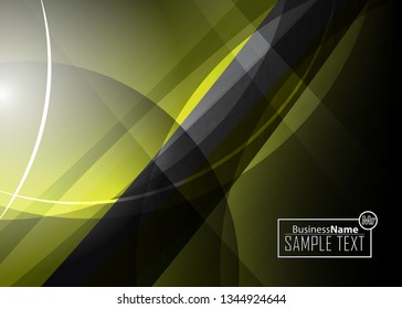 Green wave Modern line art cover design with green wave polygon background. Green wave polygon on dark background. Abstract line art design. Abstract design polygonal background, green illustration.