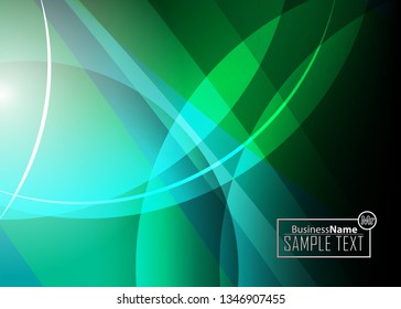 Green wave Modern line art cover design with green wave polygon background. Green wave polygon on dark background. Abstract line art design. Abstract design polygonal background, green illustration.