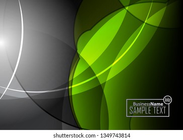 Green wave Modern line art cover design with green wave polygon background. Green wave polygon on dark background. Abstract line art design. Abstract design polygonal background, green illustration.