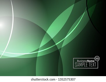 Green wave Modern line art cover design with green wave polygon background. Green wave polygon on dark background. Abstract line art design. Abstract design polygonal background, green illustration.