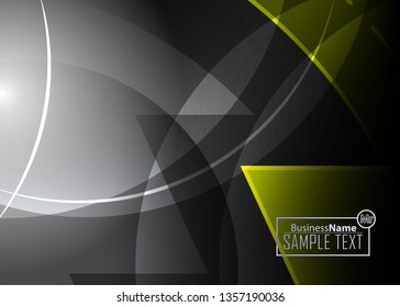 Green wave Modern line art cover design with green wave polygon background. Green wave polygon on dark background. Abstract line art design. Abstract design polygonal background, green illustration.
