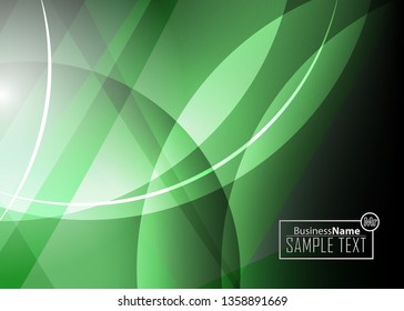 Green wave Modern line art cover design with green wave polygon background. Green wave polygon on dark background. Abstract line art design. Abstract design polygonal background, green illustration.