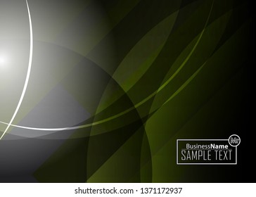 Green wave Modern line art cover design with green wave polygon background. Green wave polygon on dark background. Abstract line art design. Abstract design polygonal background, green illustration.