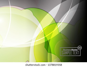 Green wave Modern line art cover design with green wave polygon background. Green wave polygon on dark background. Abstract line art design. Abstract design polygonal background, green illustration.