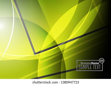 Green wave Modern line art cover design with green wave polygon background. Green wave polygon on dark background. Abstract line art design. Abstract design polygonal background, green illustration.