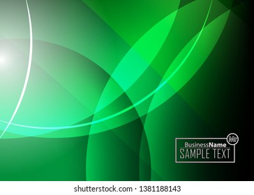 Green wave Modern line art cover design with green wave polygon background. Green wave polygon on dark background. Abstract line art design. Abstract design polygonal background, green illustration.