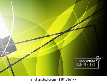 Green wave Modern line art cover design with green wave polygon background. Green wave polygon on dark background. Abstract line art design. Abstract design polygonal background, green illustration.