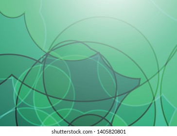 Green wave Modern line art cover design with green wave polygon background. Green wave polygon on dark background. Abstract line art design. Abstract design polygonal background, green illustration.