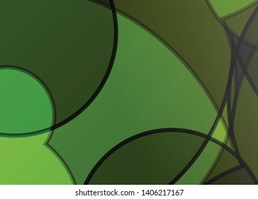Green wave Modern line art cover design with green wave polygon background. Green wave polygon on dark background. Abstract line art design. Abstract design polygonal background, green illustration.