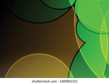 Green wave Modern line art cover design with green wave polygon background. Green wave polygon on dark background. Abstract line art design. Abstract design polygonal background, green illustration.