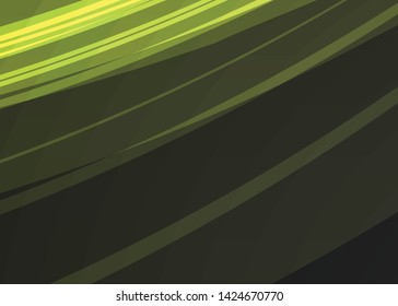 Green wave Modern line art cover design with green wave polygon background. Green wave polygon on dark background. Abstract line art design. Abstract design polygonal background, green illustration.