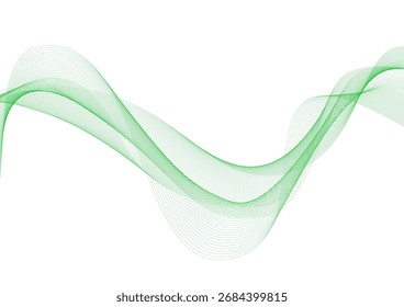 uma onda verde sobre um fundo branco