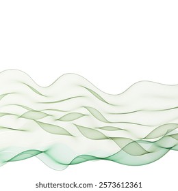 Green wave pattern. Colorful modern wave. Abstract background. Eps 10