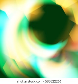 Green wave polygonal illustration consist of hexagonal elements. Triangular pattern for your business design. Geometric background with gradient.
