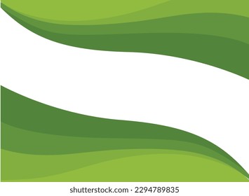 Green wave and space to put text vector abstract background flat design green background color geometric creative for business banner, poster, flyer, card, cover
