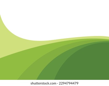Green wave and space to put text vector abstract background flat design green background color geometric creative for business banner, poster, flyer, card, cover
