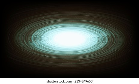 Green Wave Spiral Black hole on Galaxy background with Milky Way spiral,Universe and starry concept design,vector