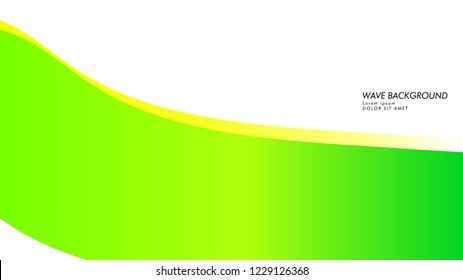 green wave vector abstract background