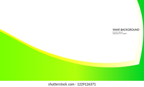 green wave vector abstract background