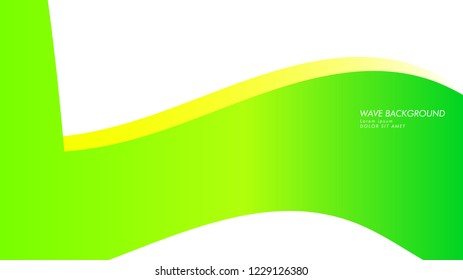 green wave vector abstract background