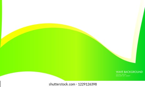 green wave vector abstract background