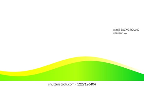 green wave vector abstract background