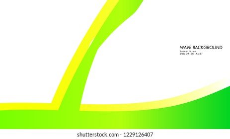 green wave vector abstract background