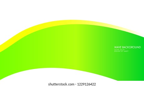 green wave vector abstract background