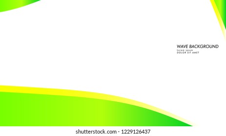 green wave vector abstract background