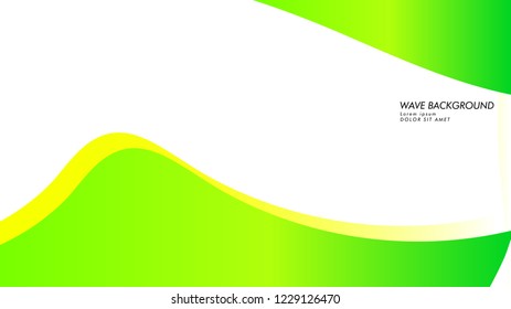 green wave vector abstract background