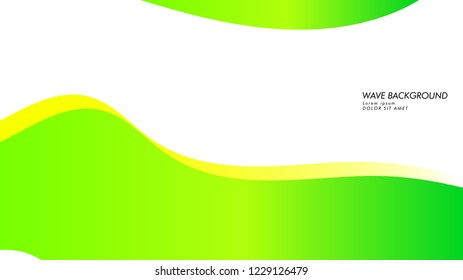 green wave vector abstract background