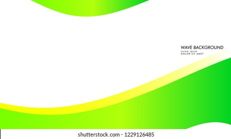 green wave vector abstract background