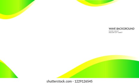 green wave vector abstract background