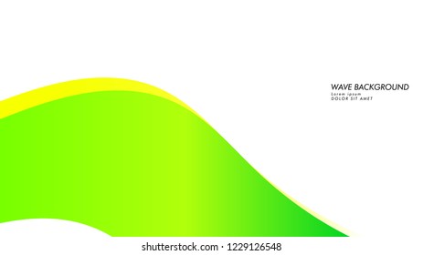 green wave vector abstract background