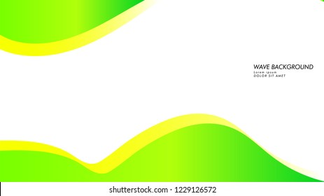green wave vector abstract background