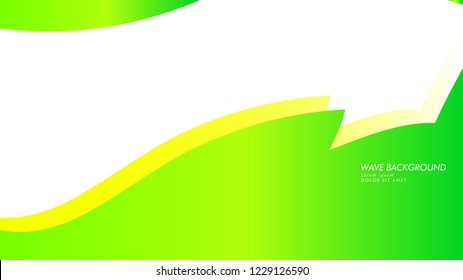 green wave vector abstract background