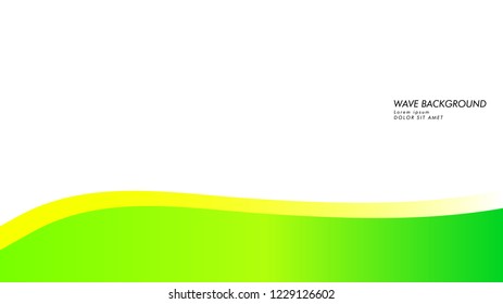 green wave vector abstract background